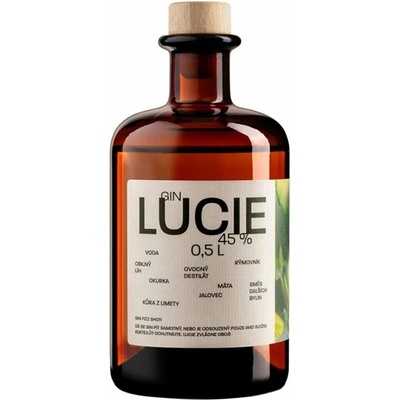 Šafránka LUCIE Gin 45% 0,5 l (holá láhev)