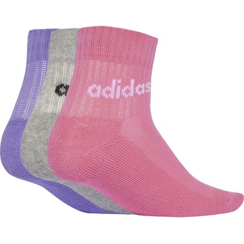 Image 1 of adidas Детски чорапи Adidas Linear Ankle Socks 5 Pairs Kids - Pink/Vlet/Gry