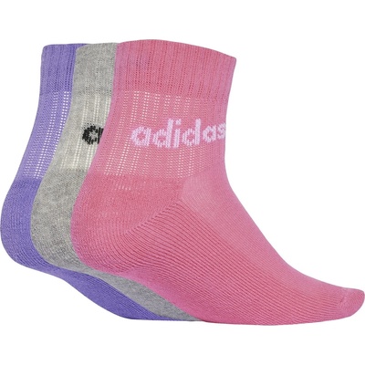 adidas Детски чорапи Adidas Linear Ankle Socks 5 Pairs Kids - Pink/Vlet/Gry