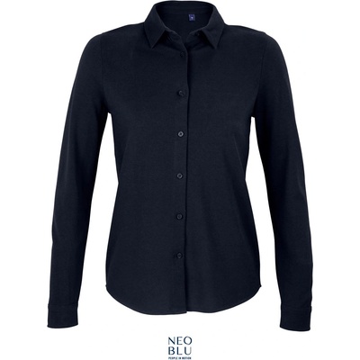 Neoblu 3791 basile women / Дамска риза с дълъг ръкав от пике - нощно синьо xxl (24379104605)