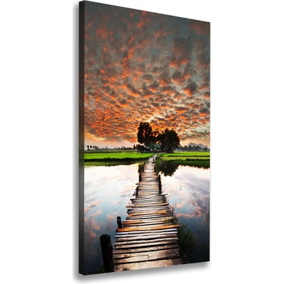 Vertikálny foto obraz na plátne Drevený most 50x100 cm