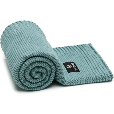 T-Tomi Knitted Blanket Mint Waves плетени одеяла 80 x 100 cm