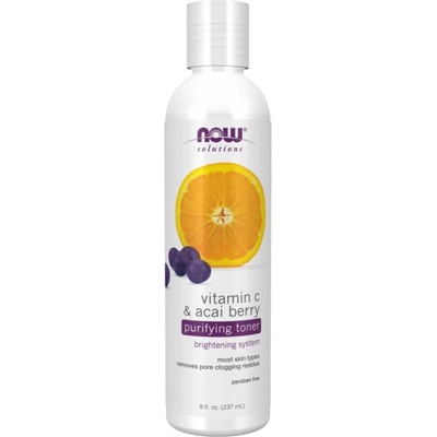 NOW Foods Vitamin C & Acai Berry Purifying Toner | Paraben Free [237 мл]
