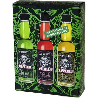 Tabu Absinth Classic + Red + Dry 55% 3 x 0,04 l (set) – Sleviste.cz