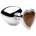 Booty Sparks Gemstones Tiger Eye Heart Anal Plug Large