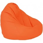 PUFRELAX Пуф, круша, 320л. , Nirvana Grande - Orange, Еко кожа, Пълнеж от полистиролни перли, 8054 (PUF-G-NGR-ML-OR) - topmarket