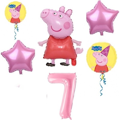 Balónkový set Prasátko Peppa 7.narozeniny