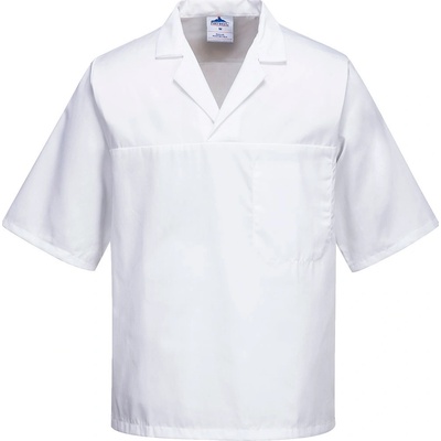 Portwest 2209 Pekárska košeľa s krátkym rukávom biela