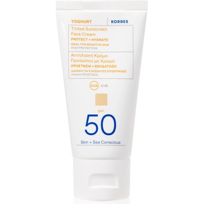 KORRES Yoghurt Tinted Sunscreen тониращи слънцезащитни продукти SPF 50 50ml