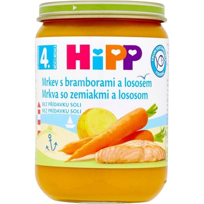HiPP Mrkva so zemiakmi a lososom 190 g