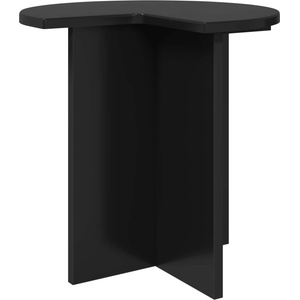 vidaXL Странична маса Черно Ø 39 x 38 см Инженерна дървесина (8001081)