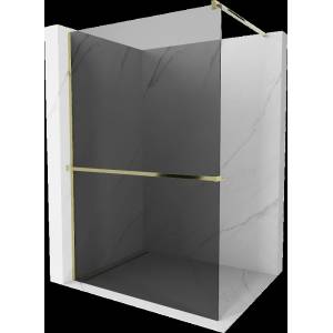Mexen Kioto+ душ параван с рафт Walk-in 110 x 200 cm, графит, злато - 800-110-121-50-40 (800-110-121-50-40)
