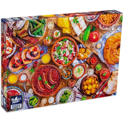 Black Sea Пъзел Black Sea Premium от 1000 части - Трапезата на баба + плакат с рецепти (BS32202)