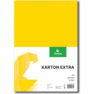 STEPA Barevný karton EXTRA 300g A4/10listů - žlutý Množství: bal