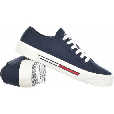 Tommy Jeans tenisky Low Cut Wmns Canvas EN0EN02085 tmavomodrá