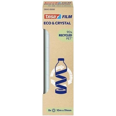 Tesa Eco & Crystal Lepiaca páska 8 ks 19 mm x 10 m priehľadná
