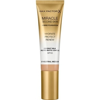 Max Factor Miracle Second Skin hydratačný krémový make-up SPF20 07 Neutral Medium 30 ml