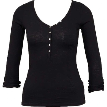 CAMAIEU Черна тениска с копчета CAMAIEU CAMAIEU | Cheren | ЖЕНИ | XL