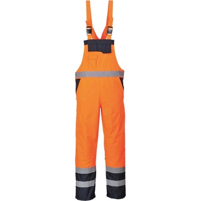 Portwest nohavice S489 s laclem zateplené nepromokavé reflexní Oranžová