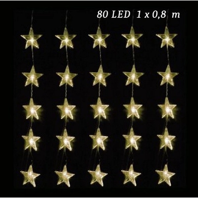Linder Exclusiv LED hviezdy závas - 80 LED 100x80 cm LE-010W