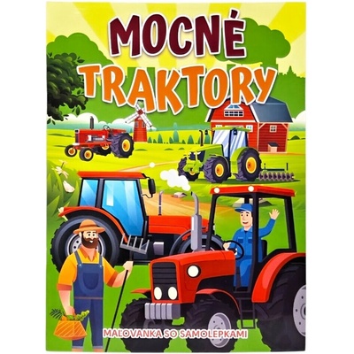 Mocné traktory omaľovánky so samolepkami