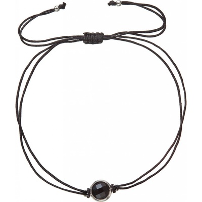 Pavona Textilní náramek černý s krystalem 13041.3 black