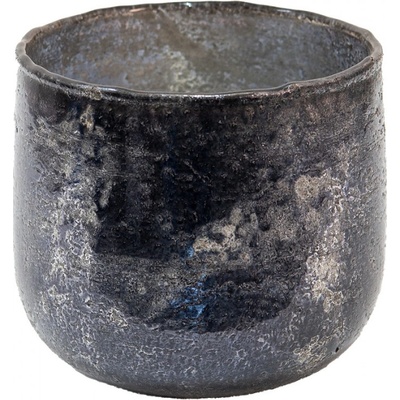Skleněná čajová svíčka Houder Grey 13*12 cm – 13x12 cm