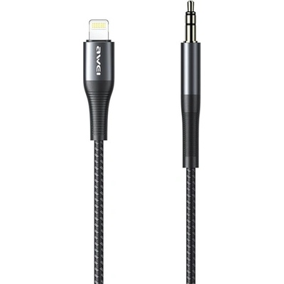 Awei iPhone 14 Pro / 14 Plus / 14 AWEI CL-116L аудиокабел 3, 5 мм жак - Lightning, 100 см, ЧЕРЕН CL-116L_B (CL-116L_B)