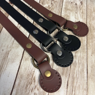 Kreatinka Popruh s kulatými úchyty na přišití HNĚDÉ/60CM/H