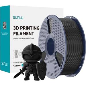 Sunlu PLA филамент Sunlu PLA+, 1.75 mm, 1.0 kg, Black