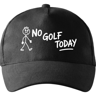No Golf Today so zahnutým šiltom a mosaznou sponou Čierna