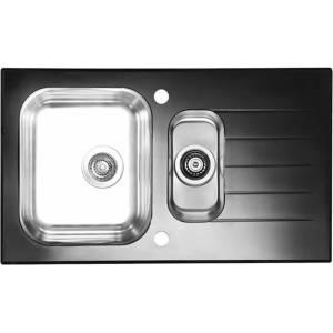 Alveus Мивка от неръждаема стомана Alveus Glassix 20 - черна 86x50 см (1100015) Мивка за вграждане
