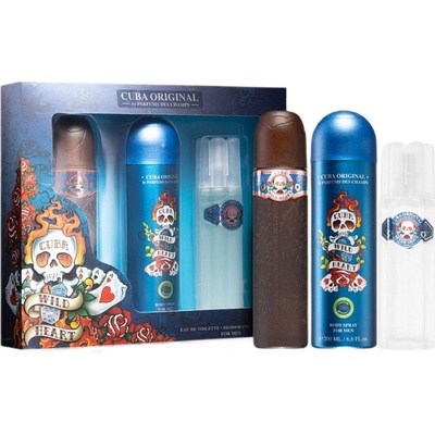 Cuba Blue pro muže EDT 100 ml + deodorant 200 ml + voda po holení 100 ml dárková sada