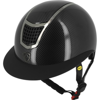 EQUITHEME jazdecká prilba Čierna Glossy Carbon
