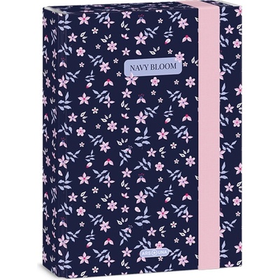 Ars Una školský box A5 Navy Bloom