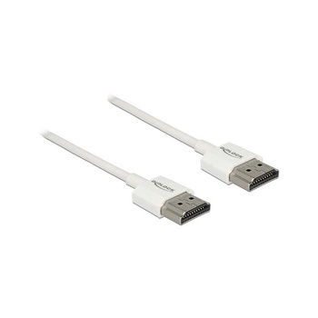 Delock Кабел Delock 85137, HDMI, v2.0, 3D, 4K, Slim Premium, 2 м, Бял (85137) (85137)