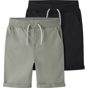 NAME IT Детски къси панталони Name it Kid's Vermo Long Shorts 2-Pack Shorts - Shadow / Black - размер 158 (EU) (701-4714-0222)