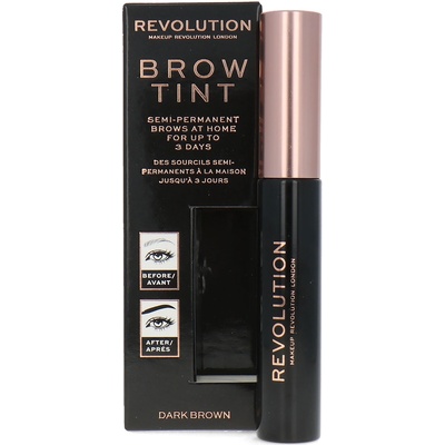 Makeup Revolution боя за вежди гел за вежди тъмно кафяво 6 мл