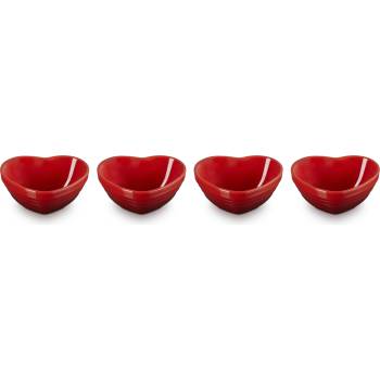 Le Creuset Купички за сосове и дипове Heart черешови 4 бр (89341900600008)