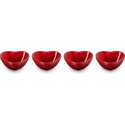 Le Creuset Купички за сосове и дипове Heart черешови 4 бр (89341900600008)