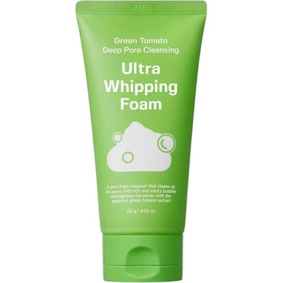SUNGBOON EDITOR Green Tomato Deep Pore Cleansing Ultra Whipping Foam - Дълбоко почистваща пяна с екстракт от зелен домат 120г