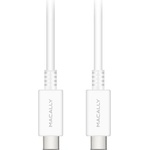 Macally USB-C to USB-C Cable - USB-C кабел за MacBook и компютри с USB-C порт (180 cm) (UCUC6-W)