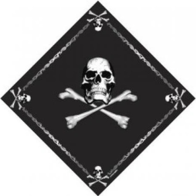 Šátek jolly roger černý