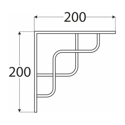 Velano Konzola Square 200x200 mm matná strieborná