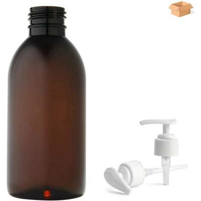 Tera plastová lahvička hnědás bílou pumpičkou 200 ml 220 ks