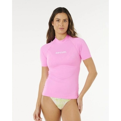 RIP CURL Molokai Ss Solid UPF Rashguard Super Pink