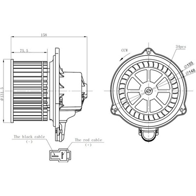 Vnitřní ventilátor NRF 34274