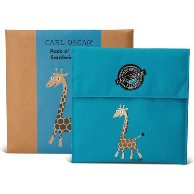 Carl Oscar Pack n 'Snack Sandwich bag tyrkysová žirafa