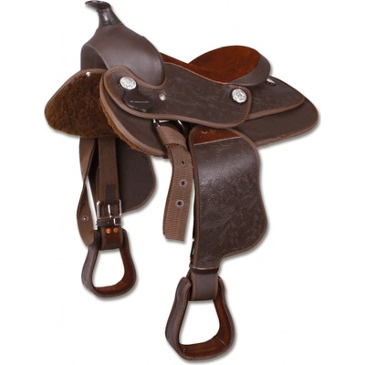 Waldhausen Westernové syntetické sedlo pony hnědé