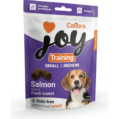 Calibra Joy TRAINING GF Semi-moist Snack S&M Salmon Rich in Fresh Insect 150 g